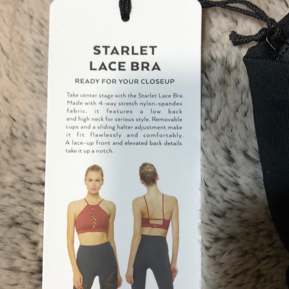 NWT Alo M Starlet Lace Black Bra - Picture 3 of 5